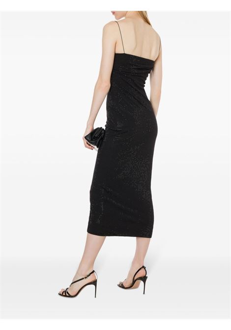 Black crystal-embellished midi dress Philosophy di Lorenzo Serafini - women PHILOSOPHY DI LORENZO SERAFINI | 045457250555